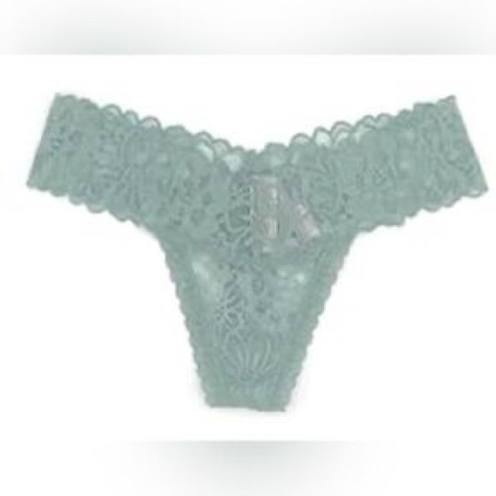Victoria's Secret Small Soft Green Lace Panty BNWT